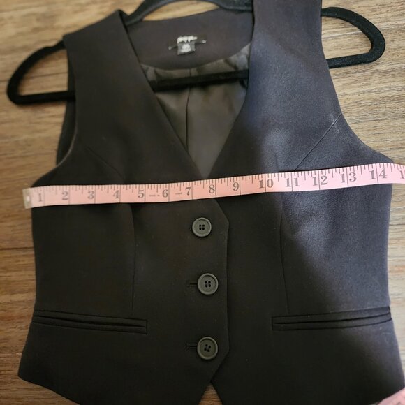 Nasty Gal Essentials Tailored Waistcoat NWOT Black Size 4 - Picture 5 of 10